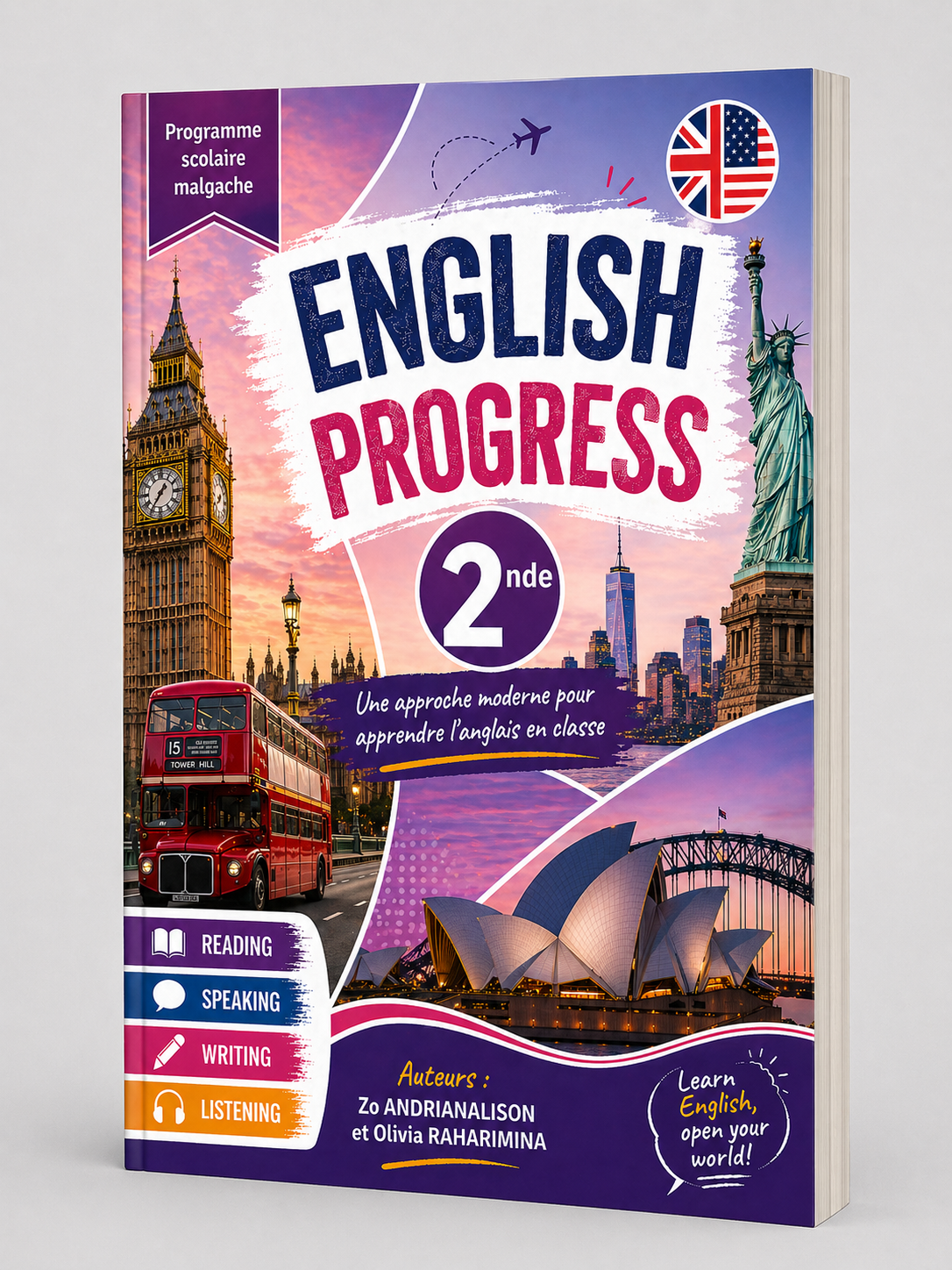Mock-up du manuel English Progress 2nde